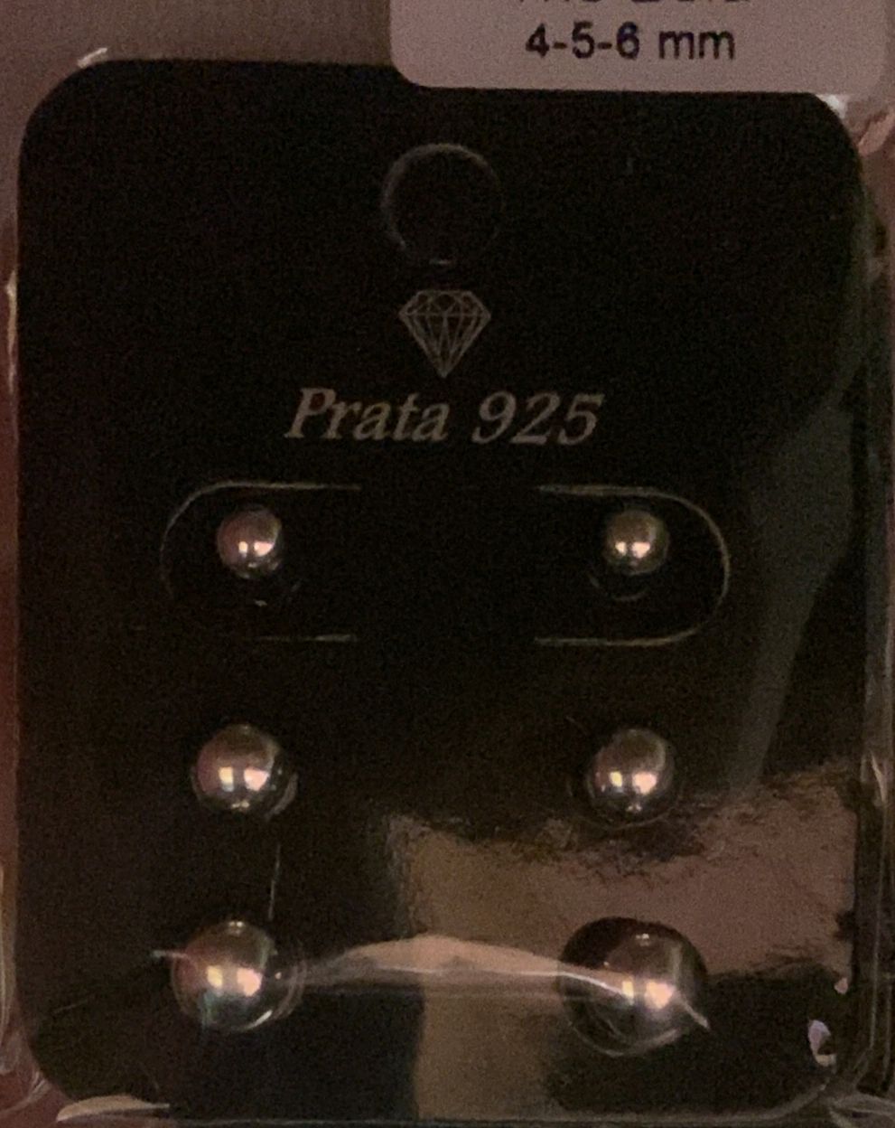 BRINCO TRIO BOLA PRATA 4-5-6MM