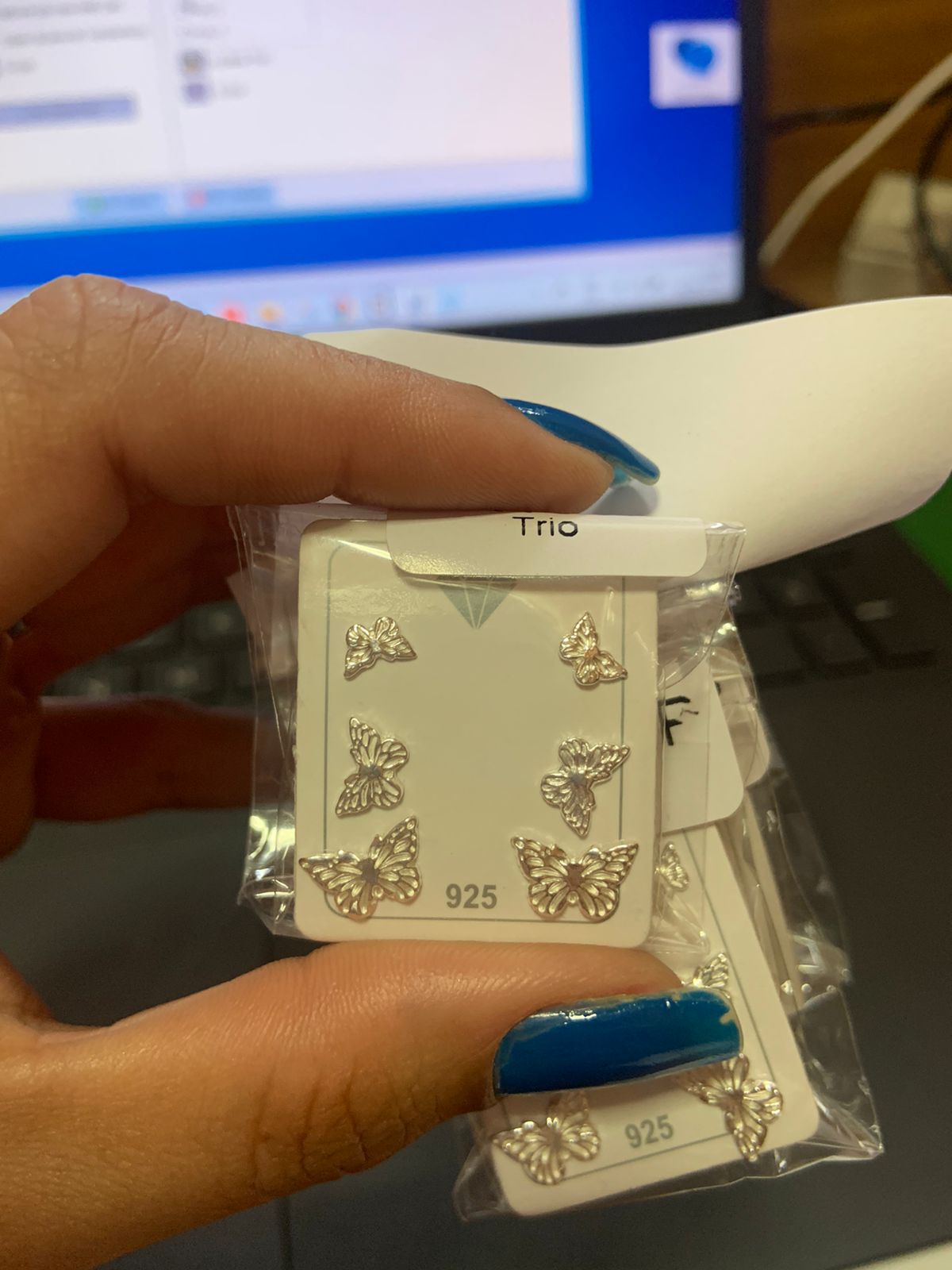 BRINCO TRIO BORBOLETA