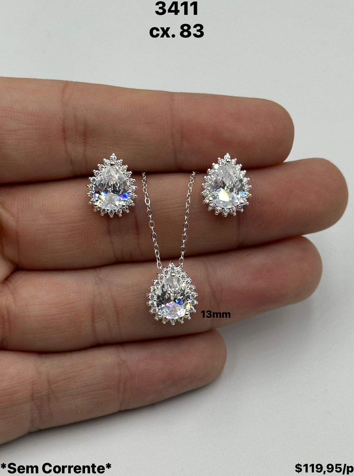 CONJUNTO GOTA II CRISTAL -40+5CM