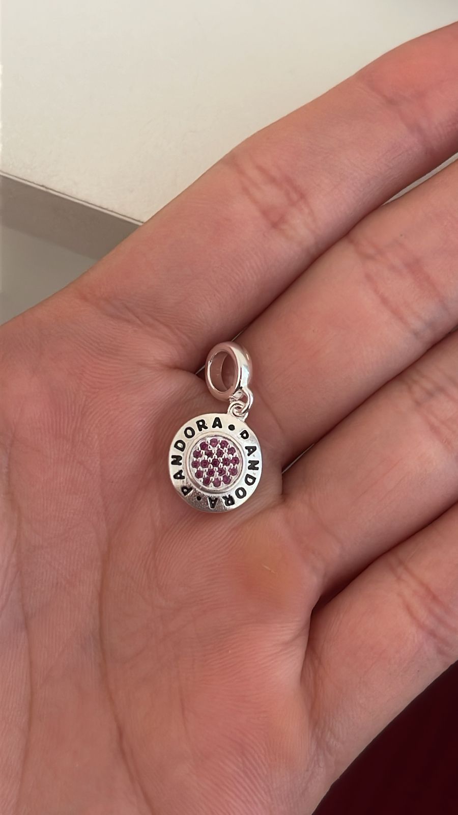 PULSEIRA BERLOQUE MEDALHA PANDORA ROSA