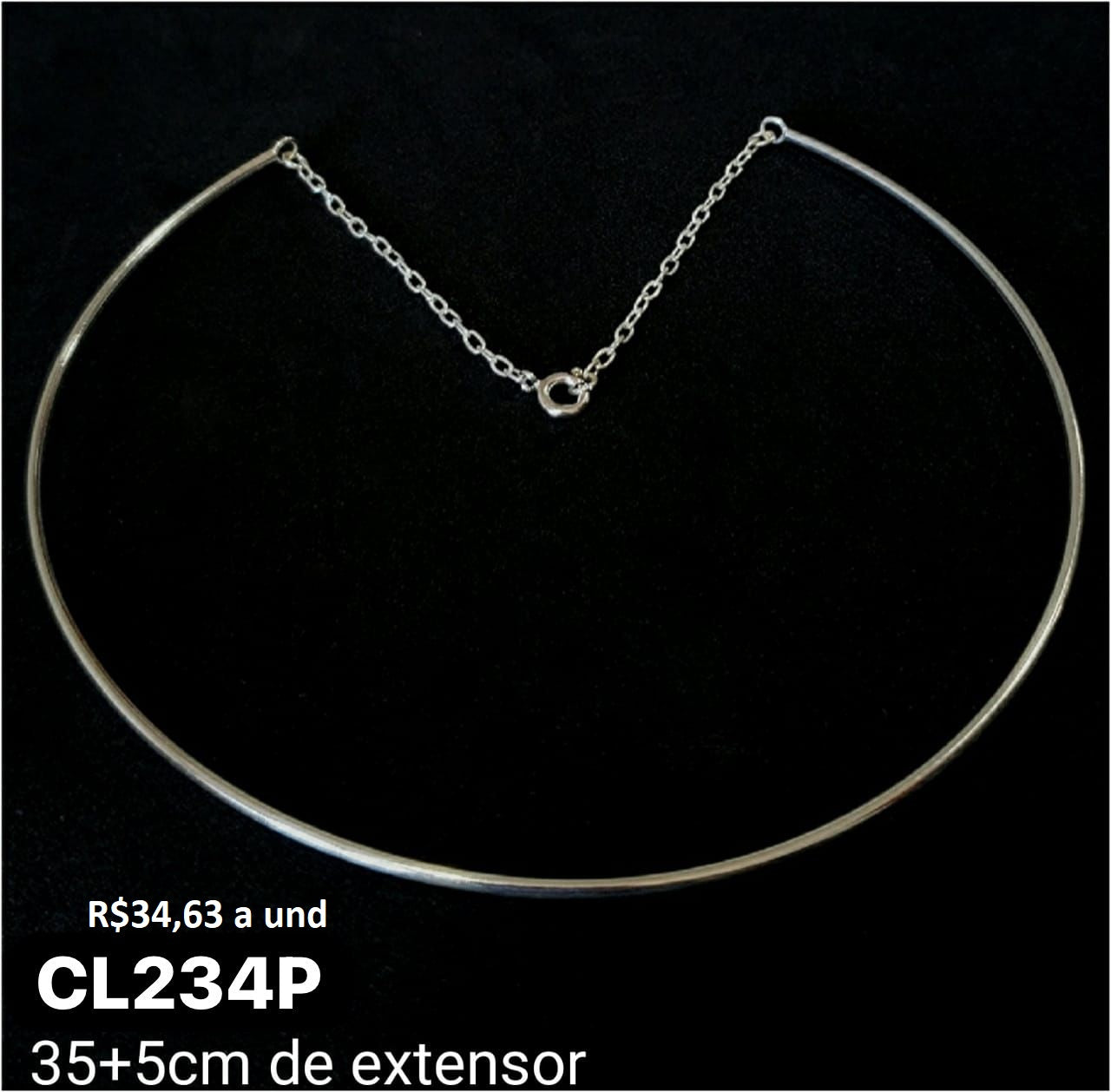 GARGANTILHA ARO REDONDO -35+5CM