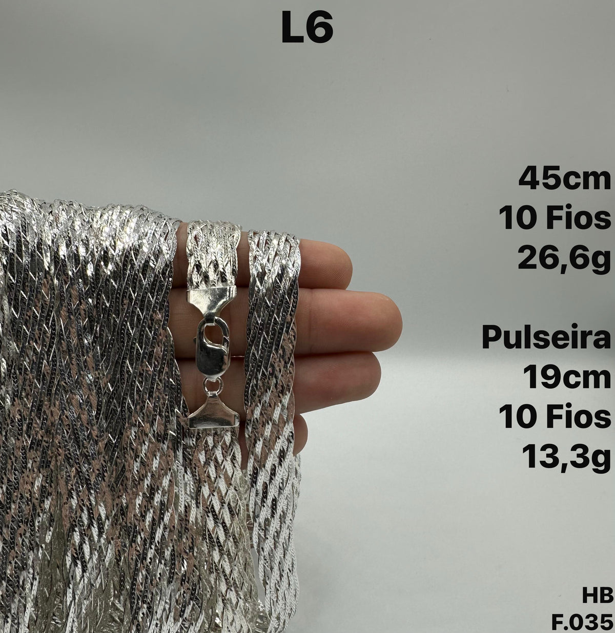 PULSEIRA TRANÇADA 10 FIOS -19CM