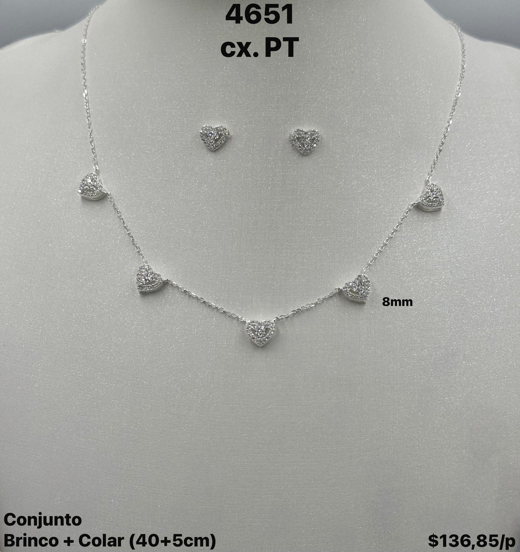 CONJUNTO CORAÇÃO PUROCRISTAL CRV