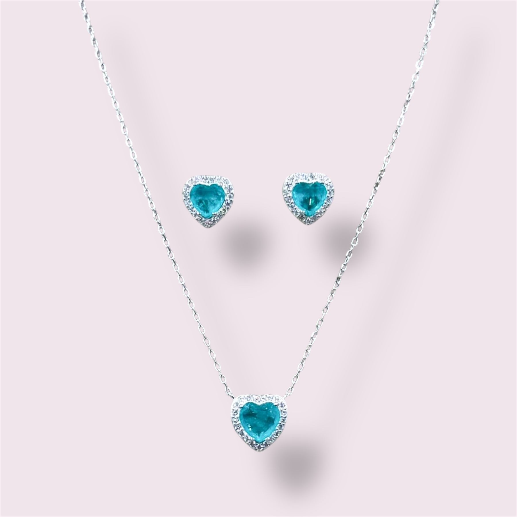 CONJUNTO CORAÇÃO TIFFANY 40+5CM