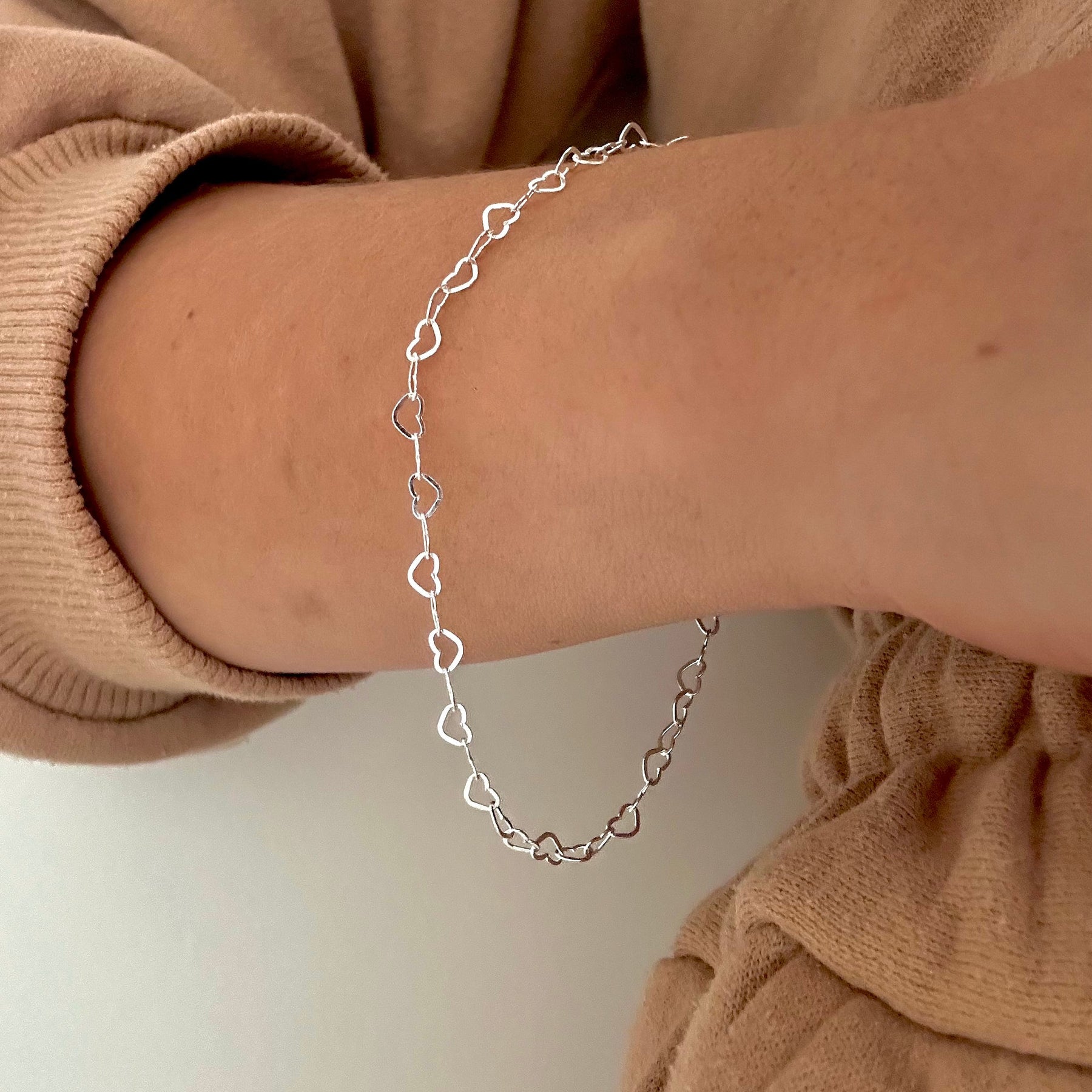PULSEIRA ELO CORAÇÕES - 19CM