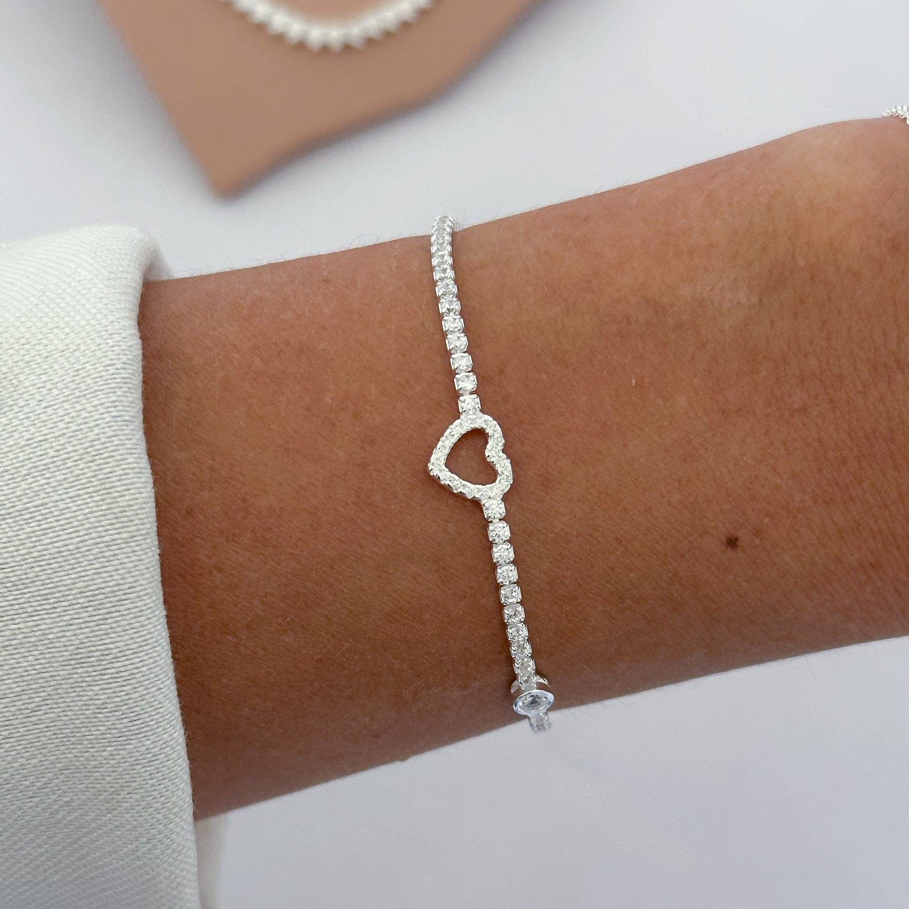 Pulseira Riviera Gravatinha Coração de Luz