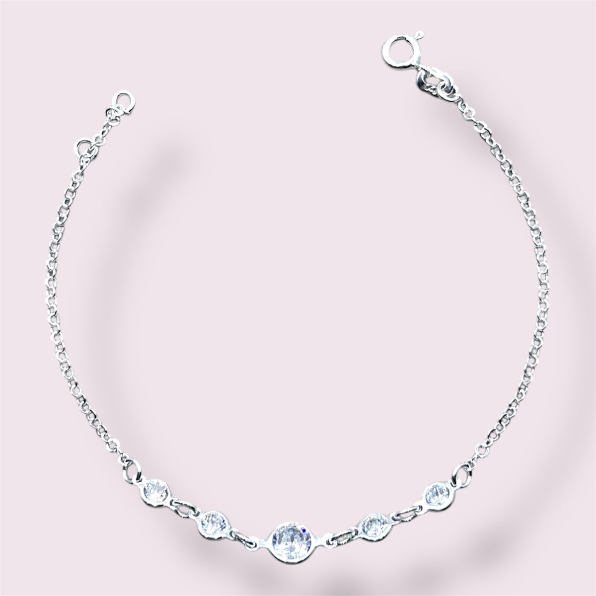 PULSEIRA BRILHANTE CRISTAL 18,5CM