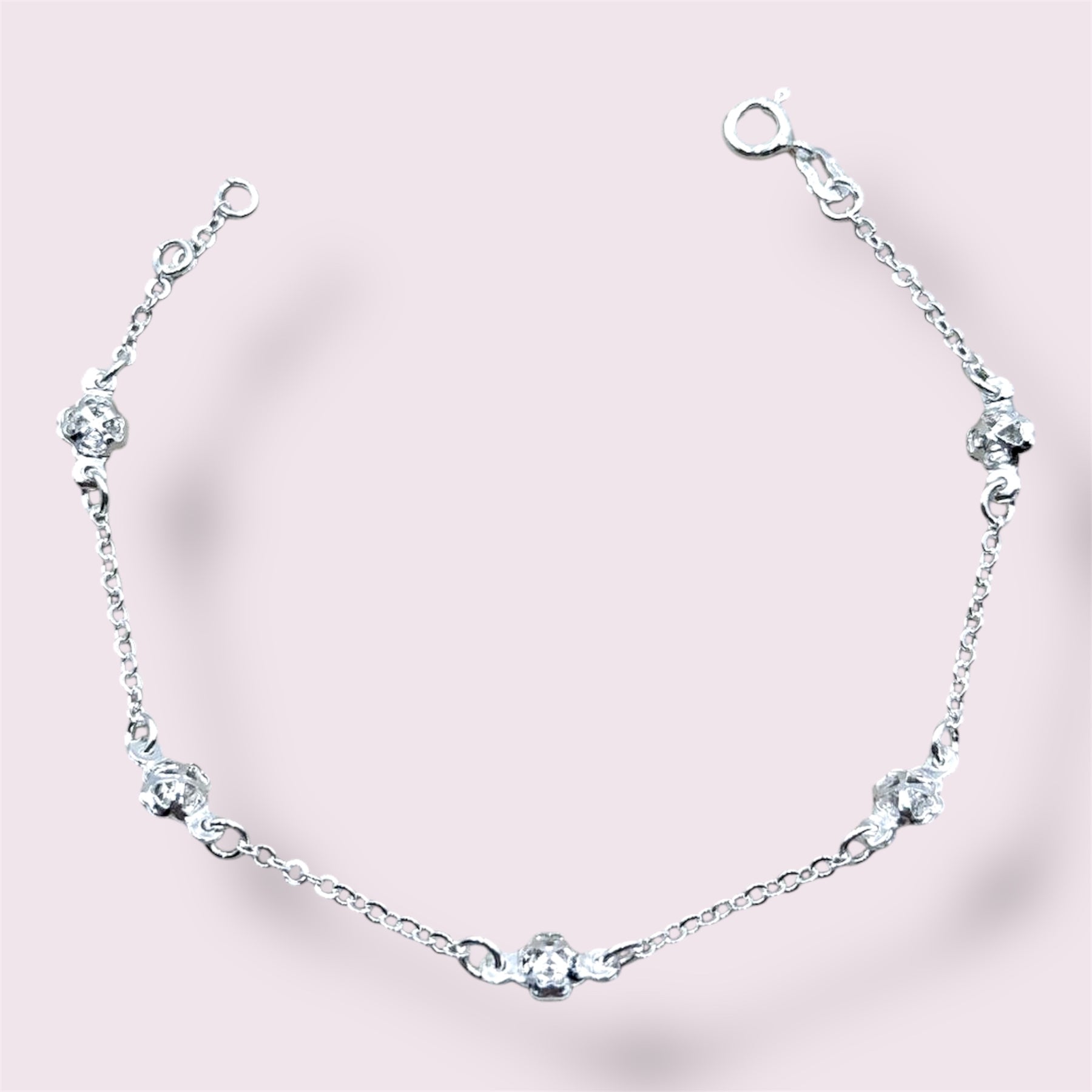 PULSEIRA PENTA TREVOS CRISTAIS 18,5CM