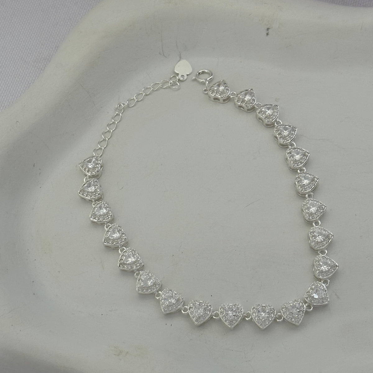 PULSEIRA INSP SWAROVSKI CORAÇÃO 16+4CM