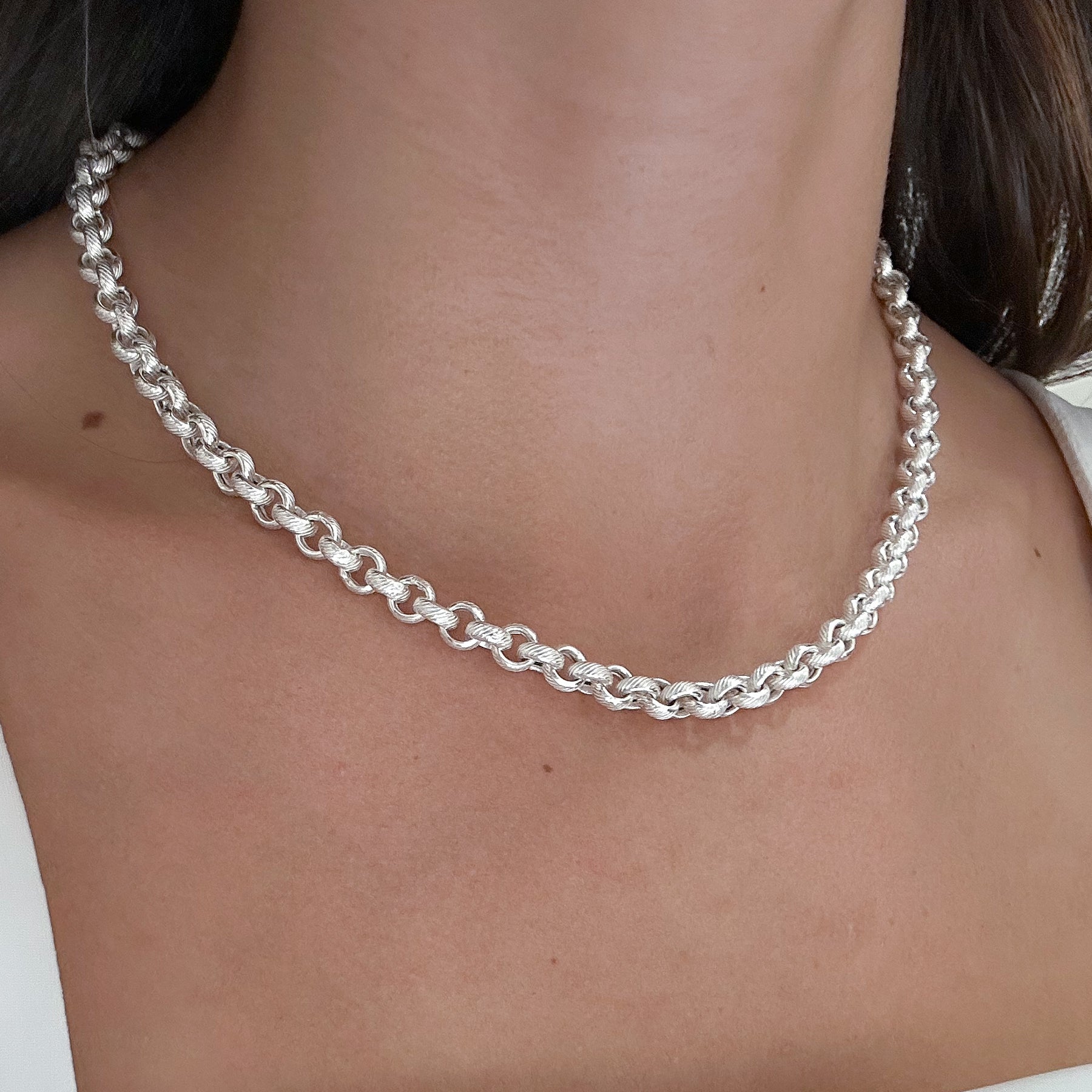 ELO PORTUGUÊS DIAMANTADA 7MM - 45CM
