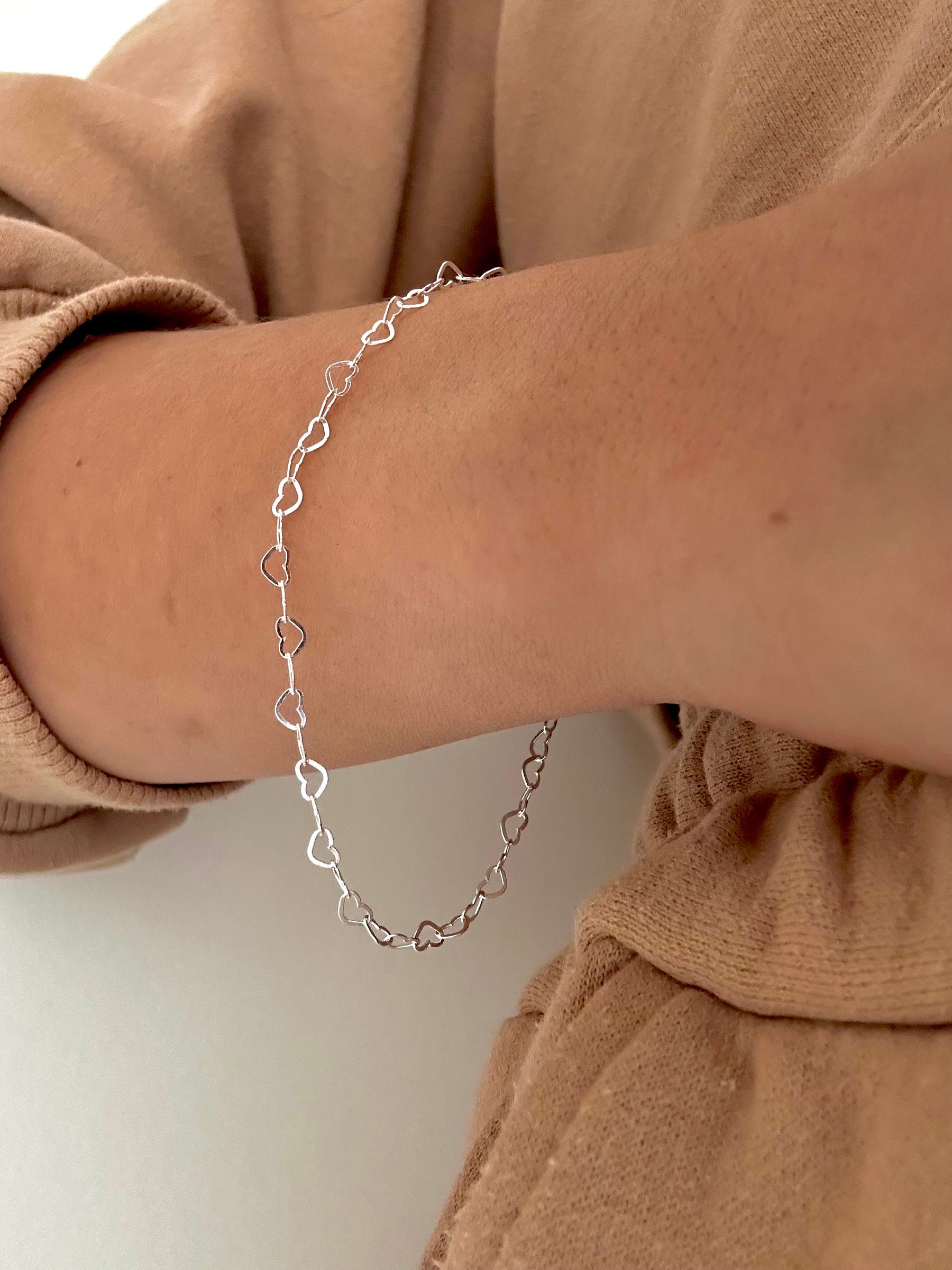PULSEIRA ELO CORAÇÕES - 19CM