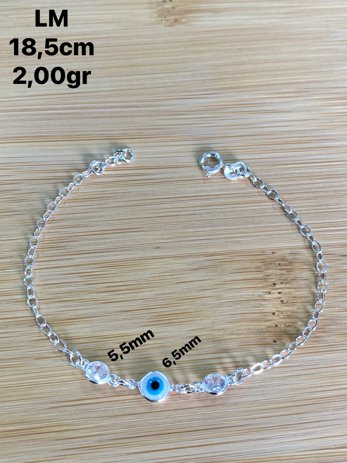 PULSEIRA OLHO GREGOBRILHANTE - 18,5CM