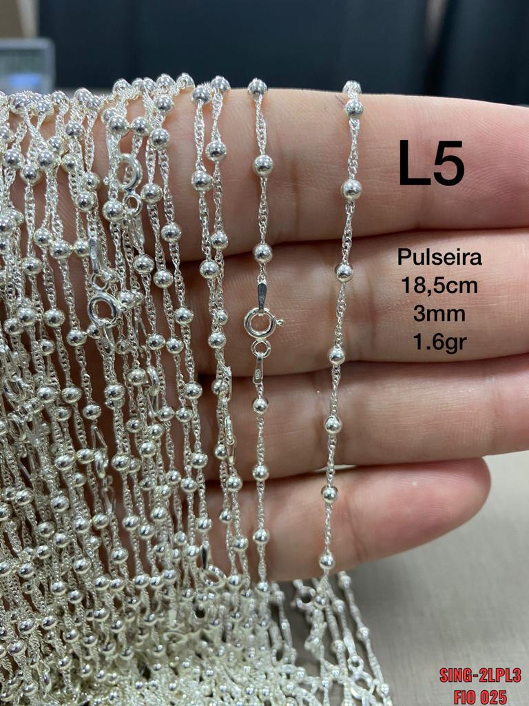 PULSEIRA BOLINHA SINGAPURA -18,5CM