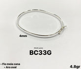 BRACELETE MEIA CANA OVAL -4MM