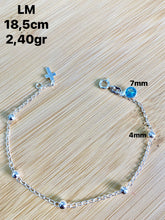 PULSEIRA TERÇO DE LUZ AZUL18,5CM