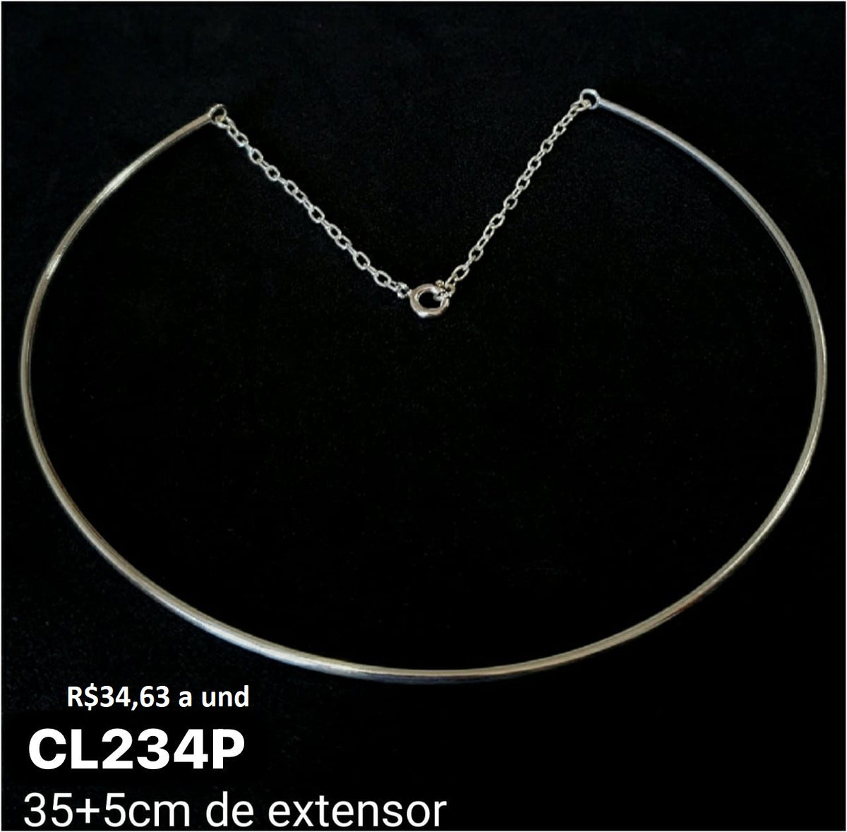 GARGANTILHA ARO REDONDO -35+5CM