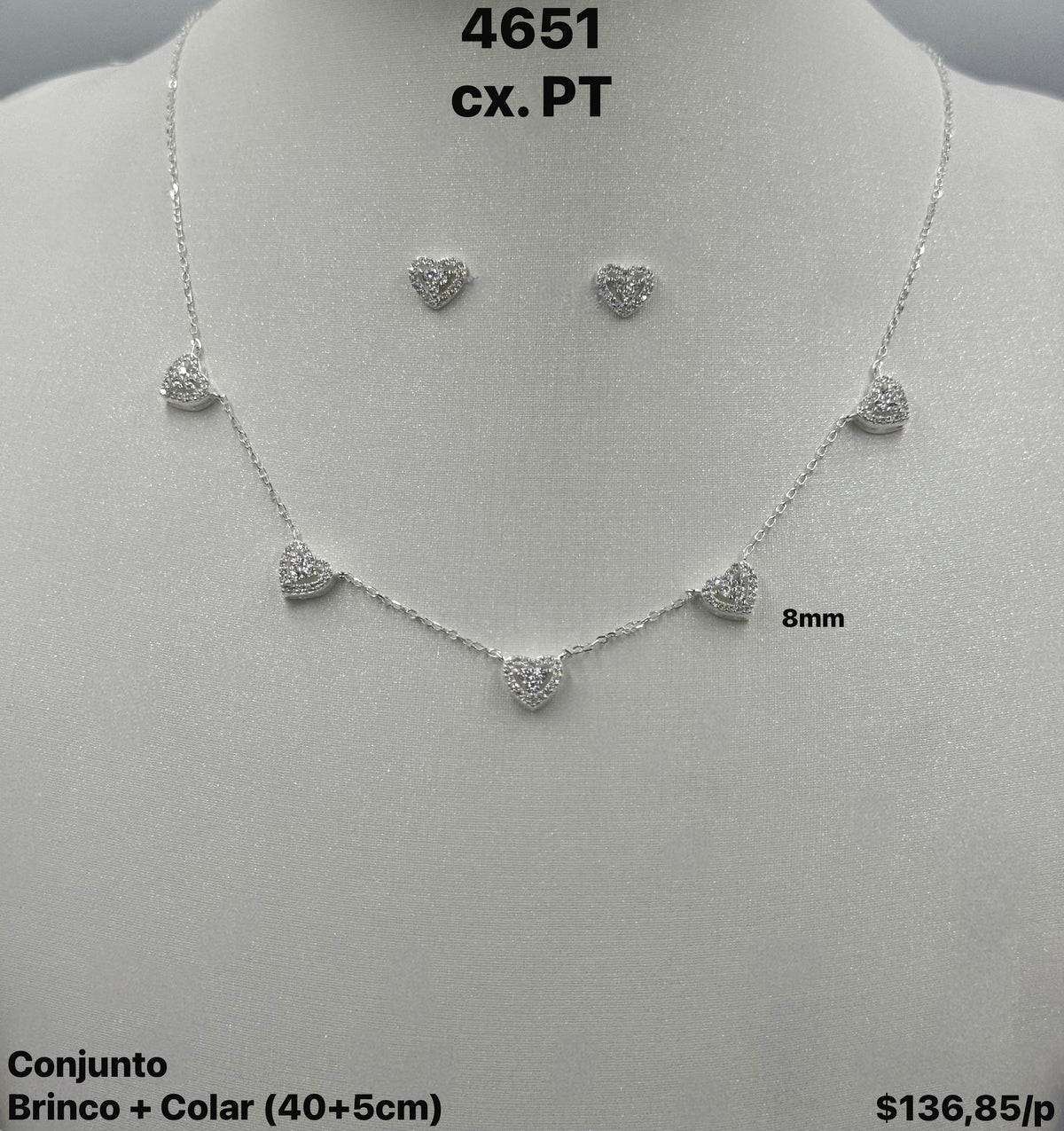 CONJUNTO CORAÇÃO PUROCRISTAL CRV
