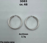 ARGOLA FIO MEIA CANA - 4X22MM