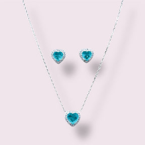 CONJUNTO CORAÇÃO TIFFANY 40+5CM