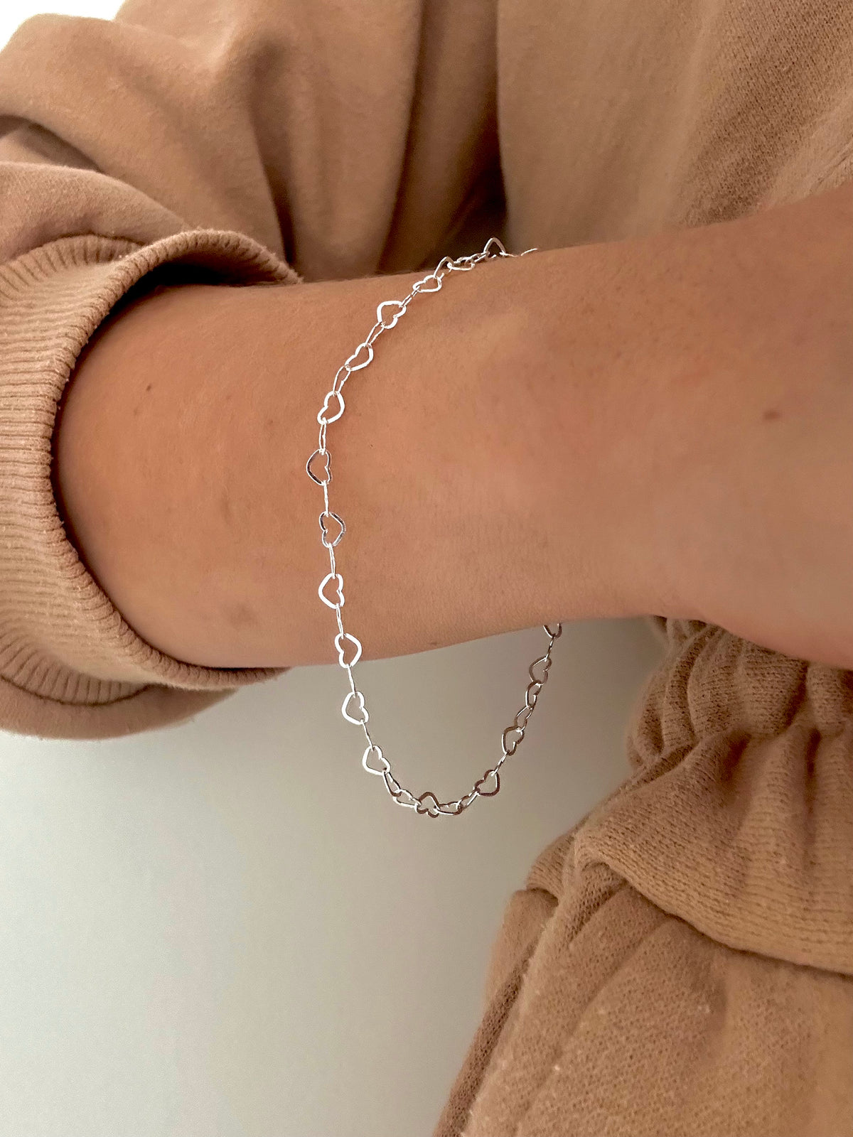 PULSEIRA ELO CORAÇÕES - 19CM