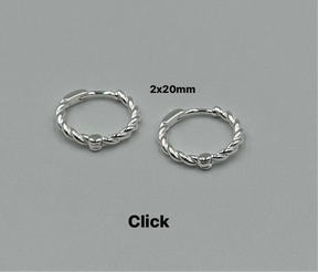 ARGOLA CLICK TORCIDA -2X20MM