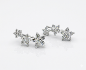 EAR CUFF 3 FLORES CRAV.CRISTAL