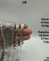 COLAR TRANÇADA 6 FIOS 45CM