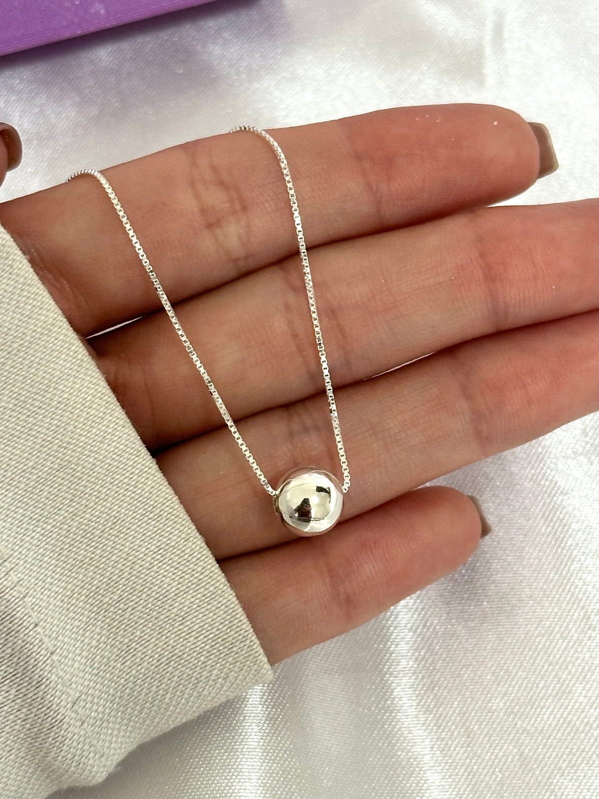 GARGANTILHA ESFERA 8MM -45CM