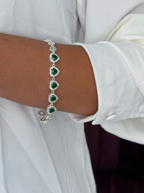 PULSEIRA ELEGANTE "ESMERALDA" 15+5CM
