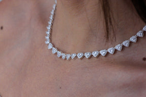 COLAR SWAROVSKI CORAÇÃO F. GAVETA 40+2CM