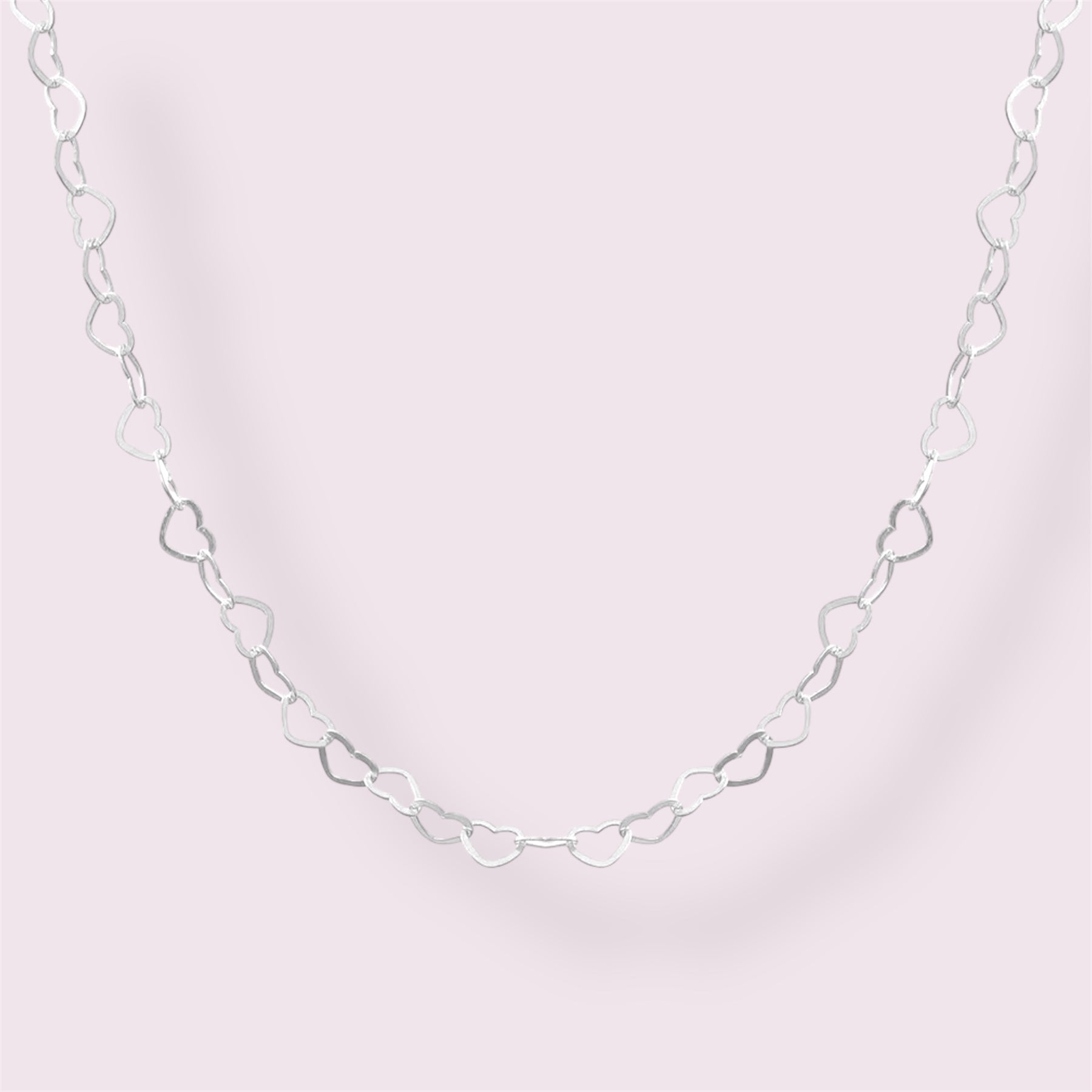 GARGANTILHA ELO CORAÇÕES -50CM