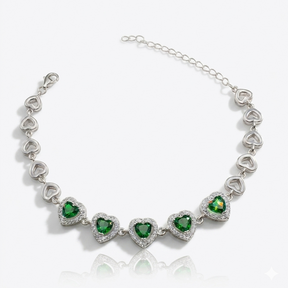 PULSEIRA ELEGANTE "ESMERALDA" 15+5CM