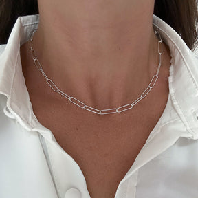 CORRENTE ELO OVAL 4MM - 45CM