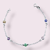 PULSEIRA TREVOS COLORIDOS 18,5CM