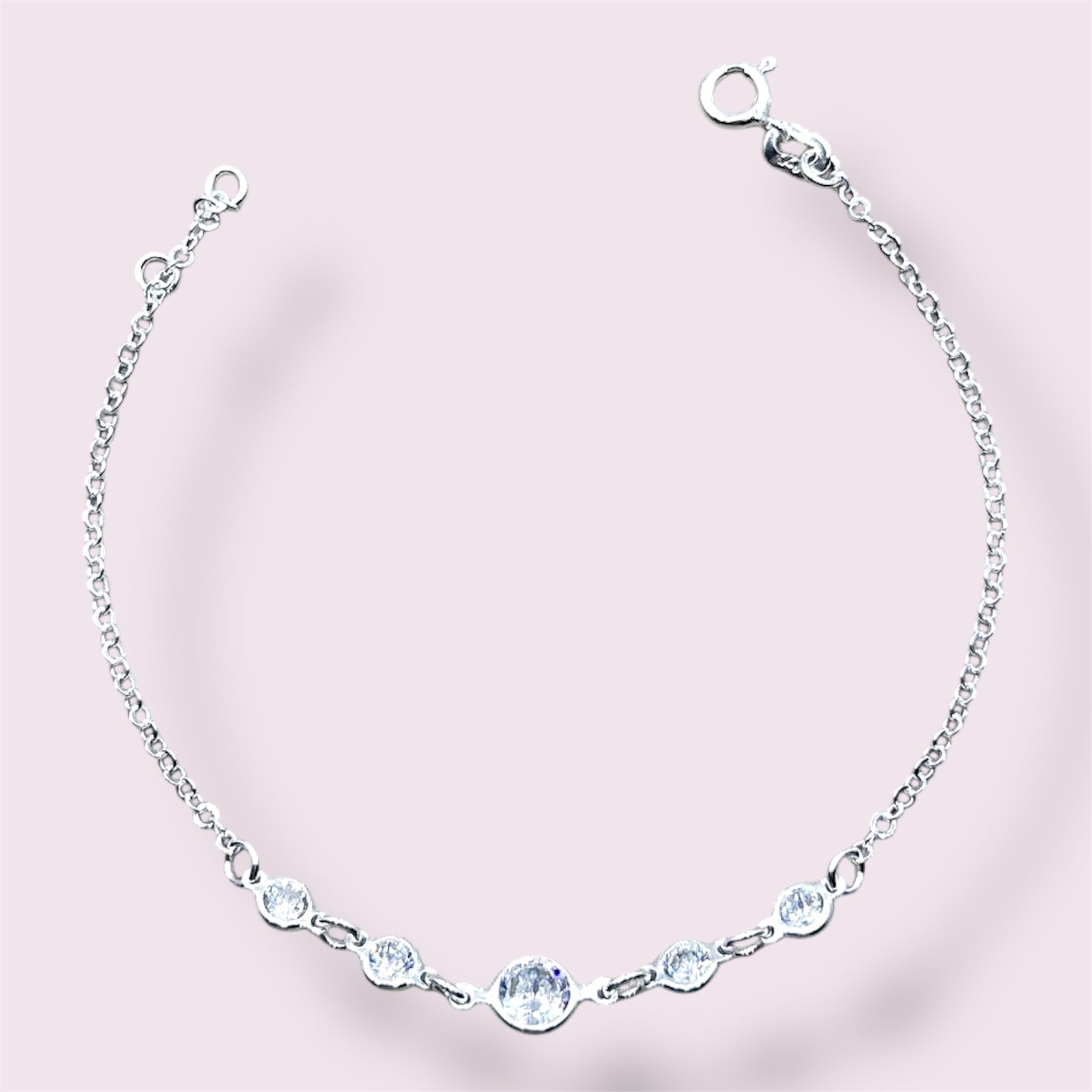 PULSEIRA BRILHANTE CRISTAL 18,5CM