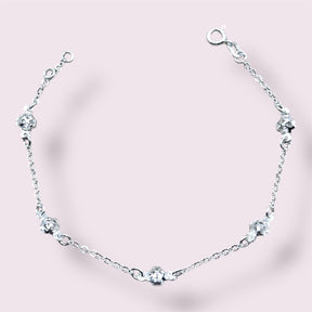 PULSEIRA PENTA TREVOS CRISTAIS 18,5CM