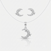 Conjunto Lunala (Brinco + Pingente)