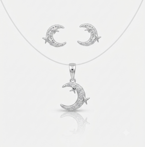 Conjunto Lunala (Brinco + Pingente)
