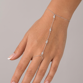 PULSEIRA HAND CHAIN BRILHANTE 19CM