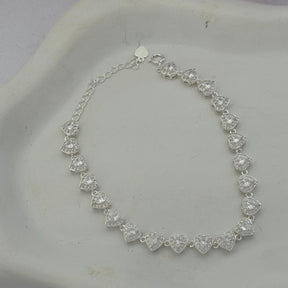 PULSEIRA INSP SWAROVSKI CORAÇÃO 16+4CM