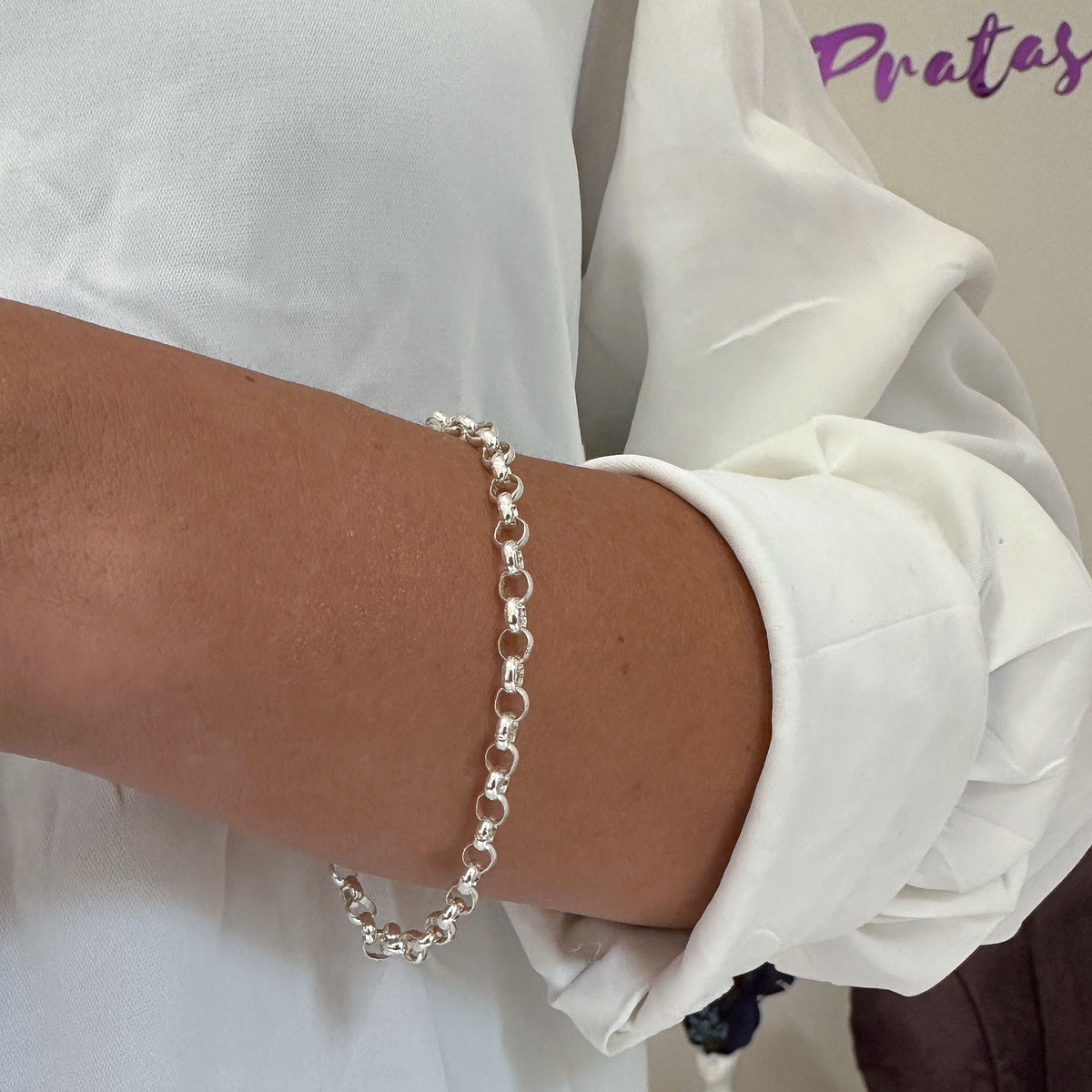 PULSEIRA ELO PORTUGUES 4MM18,5CM