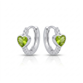 ARGOLA CLICK CORAÇÃO VERDE LIMA 2X12MM