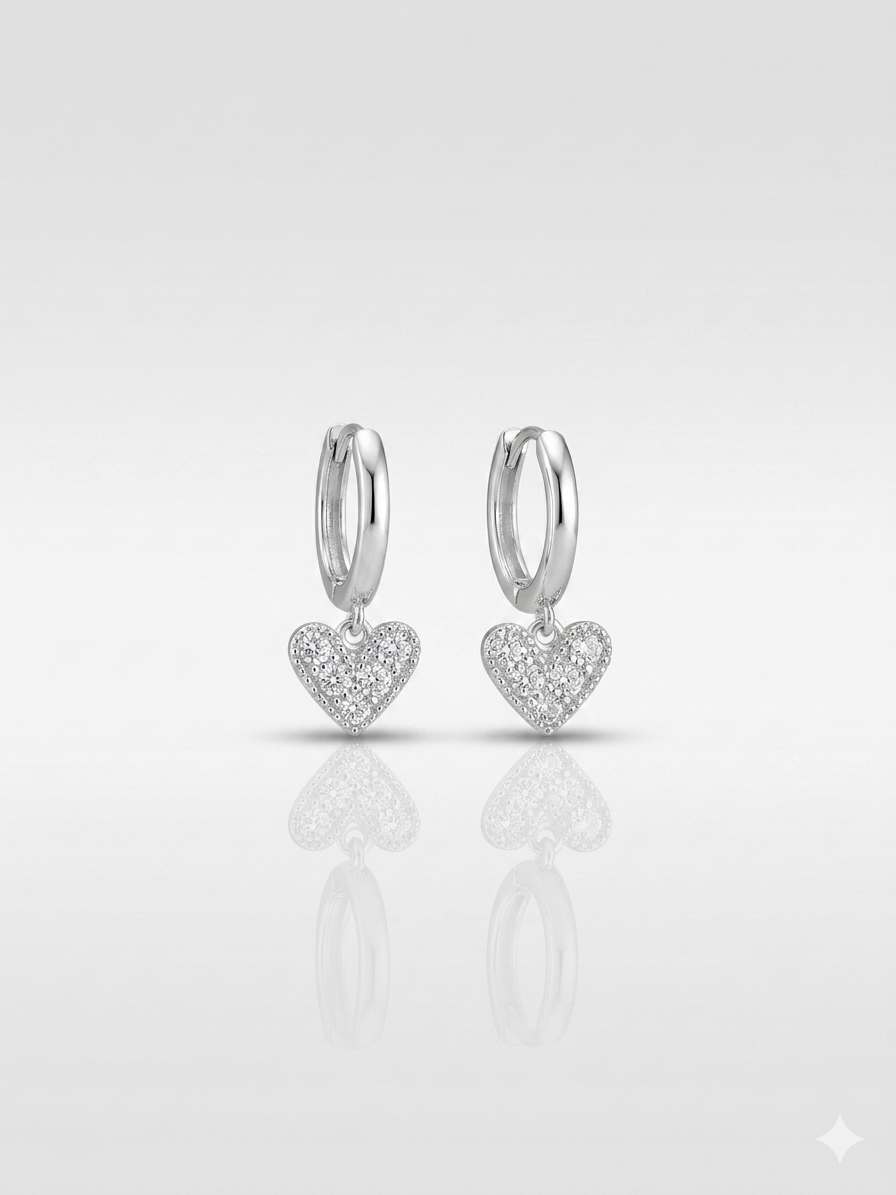 ARGOLA CORAÇÃO PENDENTE CRV - 2X13MM