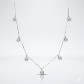 COLAR 7 GOTINHAS CRISTAL 40+5CM